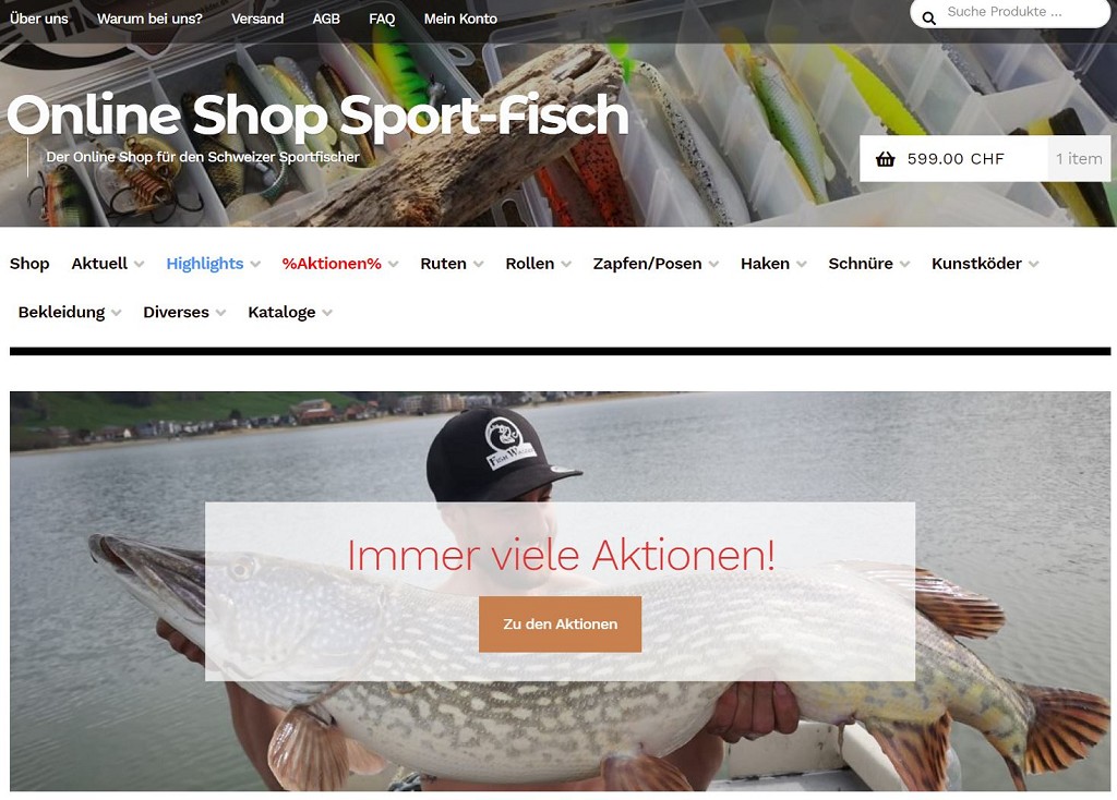 Online-Shop für Fischer und Angler